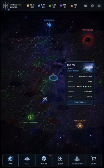 Mapa galáctico em evolução